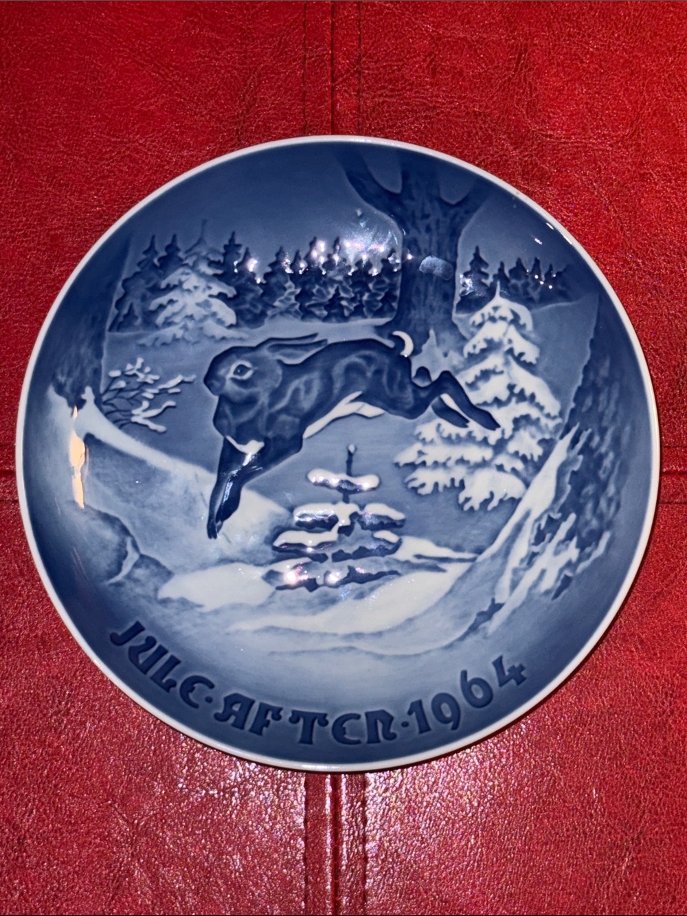 Vintage 1964 Bing & Grondahl “The Fir Tree and Hare" Plate